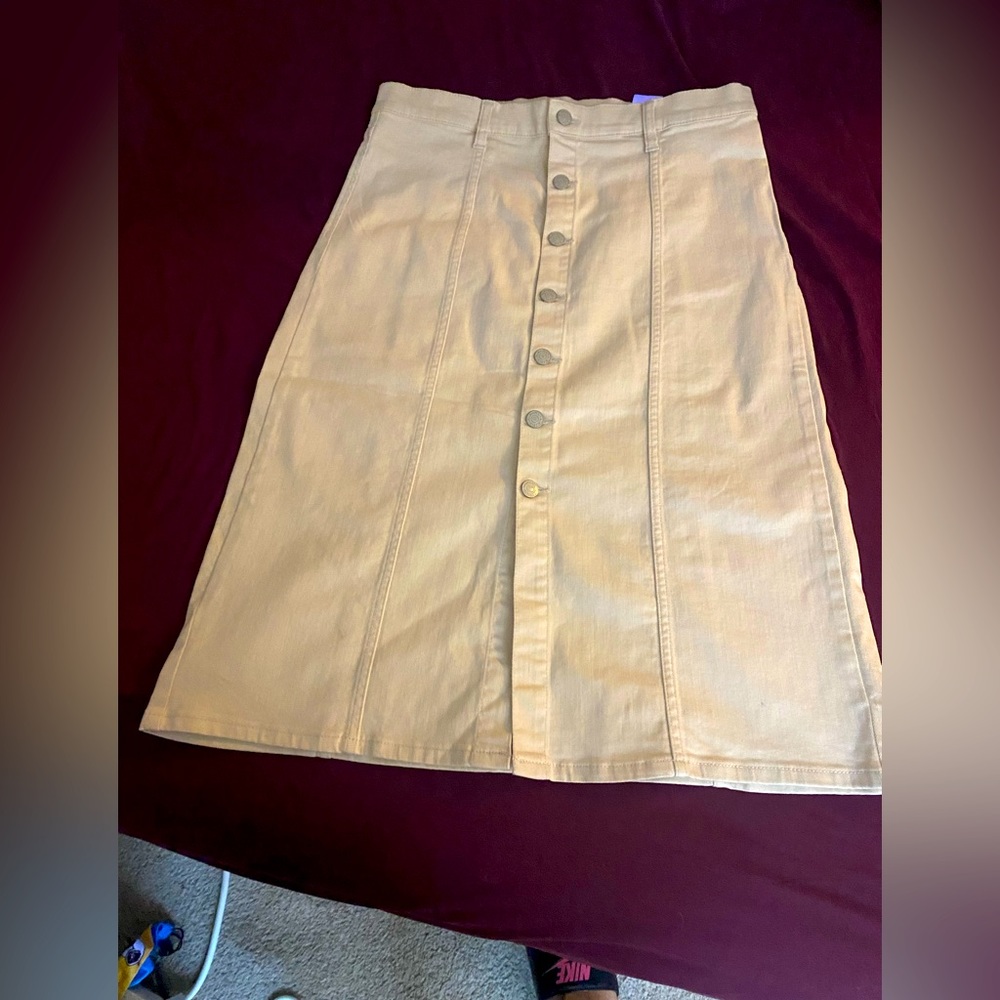 Banana Republic Front Button Down Denim Skirt